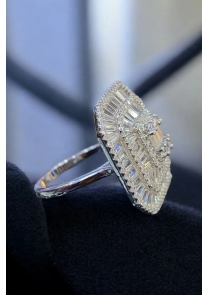 925 Ayar Gümüş Baget Kadın Yüzük