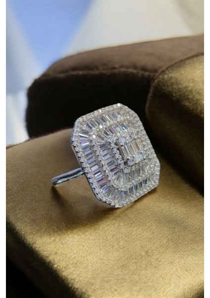 925 Ayar Gümüş Baget Kadın Yüzük fırsatları