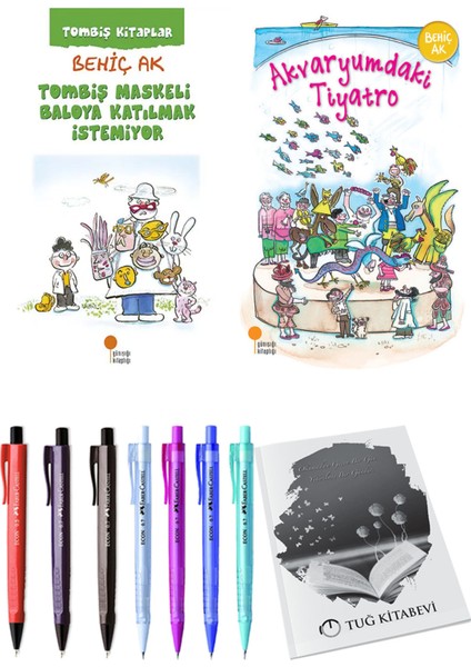 Akvaryumdaki Tiyatro ve Tombiş Maskeli Baloya Katılmak İstemiyor 2'li Set - Kalem