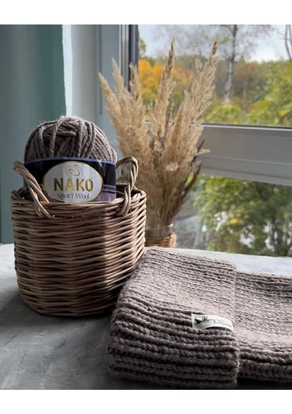 5 Adet Sport Wool Atkı Bere Ceket Yelek Örgü ipi Yünü No: 10129 Hardal
