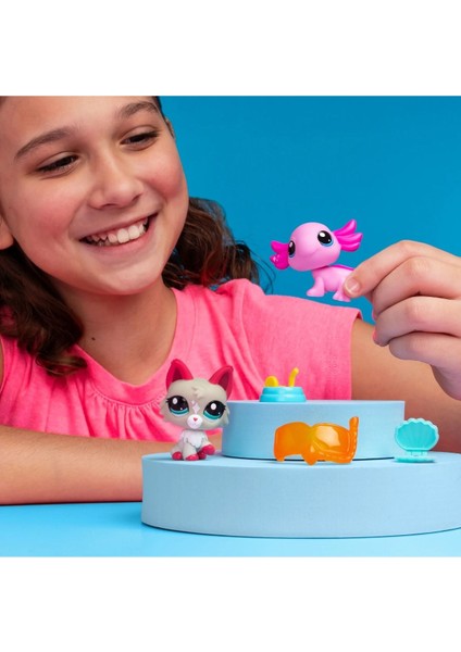 Lps Minişler Littlest Pet Shop Kedi ve Aksolotl 2'li Figür Seti