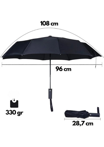 Fiber Telli Rüzgara Dayanıklı Katlanabilir Tam Otomatik Siyah Cep Şemsiye modelleri