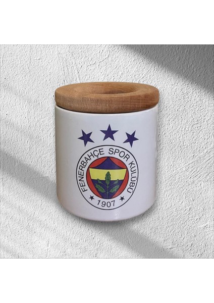 "fenerbahçe"baskılı Seramik Ahşap Kapaklı Kalemlik