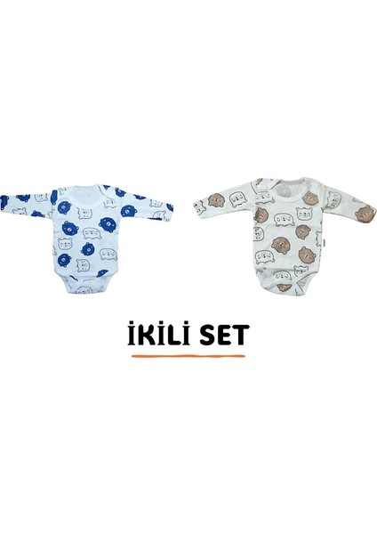 Baby Erkek Çocuk Çocuk Bady Pamuk. Ikili (1-3-6-9- Ay)(1 - 1,5 - 2 - 3 Yaş)