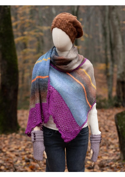 Yünlü Kadın Şal / Atkı Örgü Ipeksi Duruş indirimleri