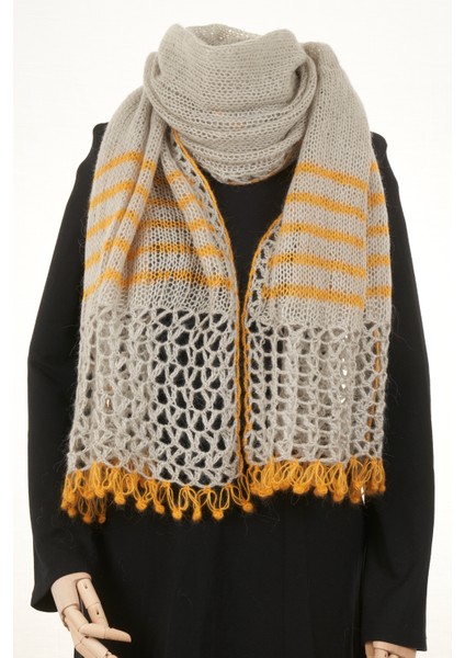 Yünlü Kadın Şal / Atkı Örgü Ipeksi Duruş fırsatları