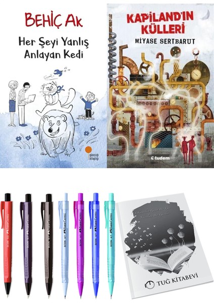 Kapiland'ın Külleri ve Her Şeyi Yanlış Anlayan Kedi 2'li Set - Kalem