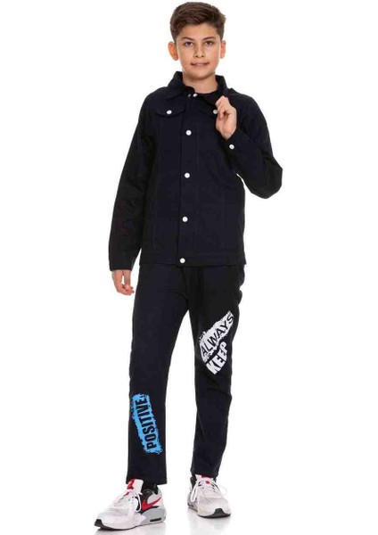Erkek Çocuk Kot Gabardin Kumaş Ikili Takım