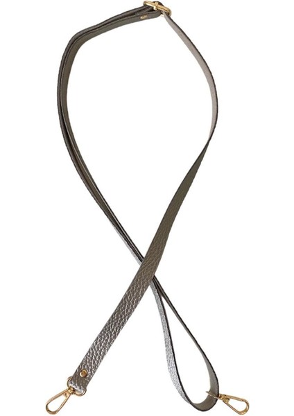 Sürgü Tokalı Ayarlanabilir Çanta Askısı 135 Cm* 1.5 cm Gümüş Renk Altın Kancalı