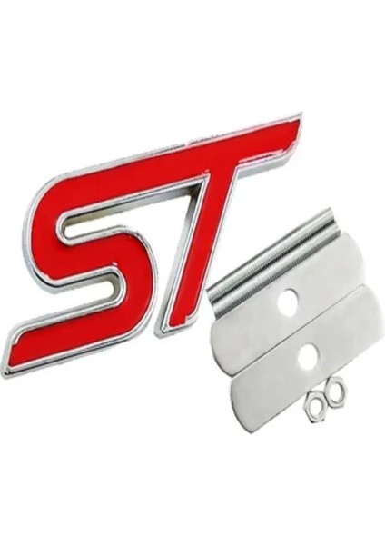 St 3D Metal Vidalı Ön Panjur Abmlem Logo (Kırmızı Gümüş) modelleri