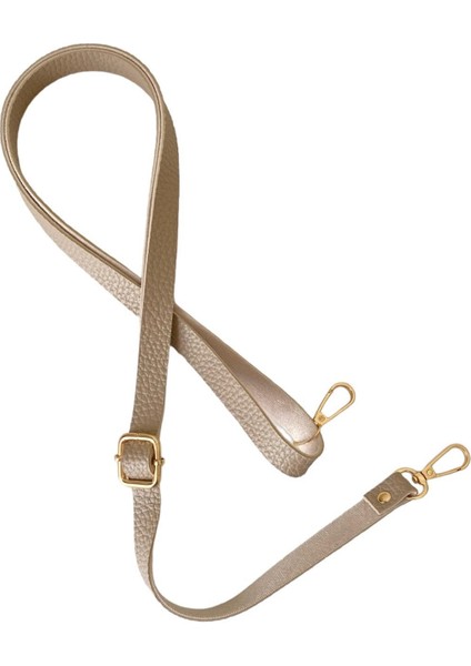 Sürgü Tokalı Ayarlanabilir Çanta Askısı 135 Cm* 1.5 cm Taş Renk Altın Kancalı