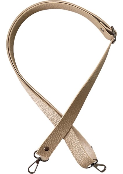Sürgü Tokalı Ayarlanabilir Çanta Askısı 135 Cm* 2.5 cm Taş Renk Krom Kancalı