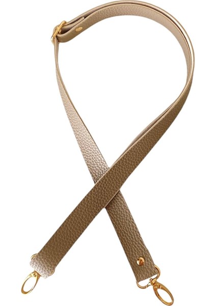 Sürgü Tokalı Ayarlanabilir Çanta Askısı 135 Cm* 2.5 cm Taş Renk Altın Kancalı