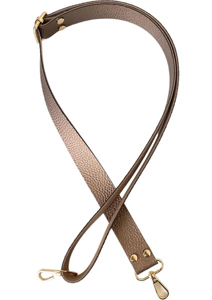 Sürgü Tokalı Ayarlanabilir Çanta Askısı 135 Cm* 3 cm Bakır Renk Altın Kancalı