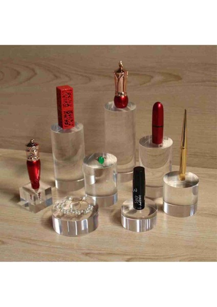 Şeffaf Plastik Yükseltici Yuvarlak 5cm, 6cm, 5'li Paket