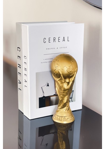 Tekno Trust Fifa World Cup Dünya Kupası 20 cm Beton Dekoratif Biblo Ev Ofis Dekorasyon