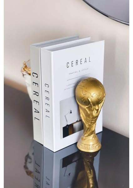 Tekno Trust Fifa World Cup Dünya Kupası 20 cm Beton Dekoratif Biblo Ev Ofis Dekorasyon
