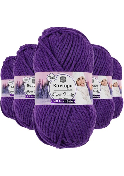 5 Adet Super Chunky Kalın Kışlık El Örgü ipliği 100 gr K725