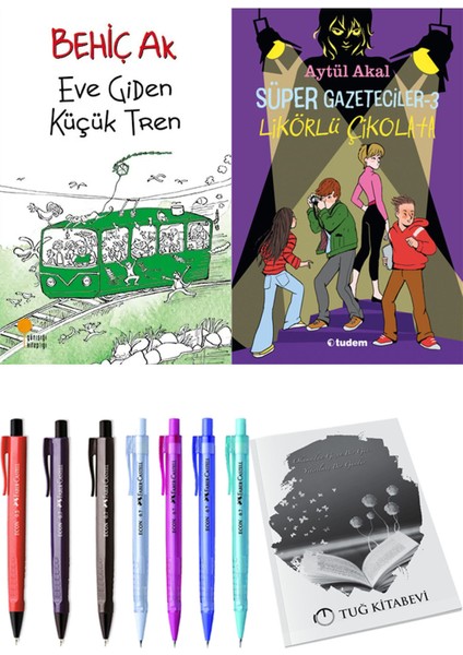 Süper Gazeteciler 3 Likörlü Çikolata ve Eve Giden Küçük Tren 2'li Set - Kalem