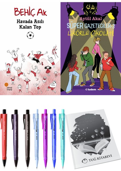 Süper Gazeteciler 3 Likörlü Çikolata ve Havada Asılı Kalan Top 2'li Set - Kalem