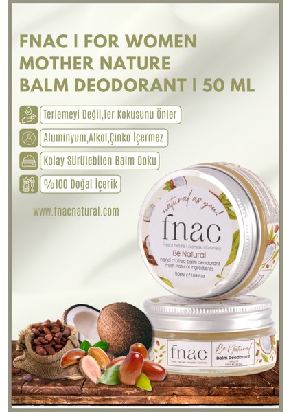 | Kokusuz - %100 Doğal İçerik Be Natural Krem Deodorant - Alüminyumsuz Balm