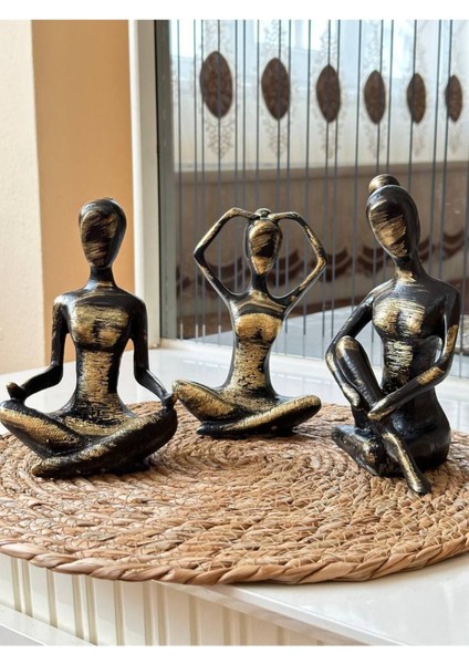 Tekno Trust Üçlü Yoga Yapan Kızlar Biblo Eskitme