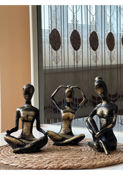 Tekno Trust Üçlü Yoga Yapan Kızlar Biblo Eskitme modelleri