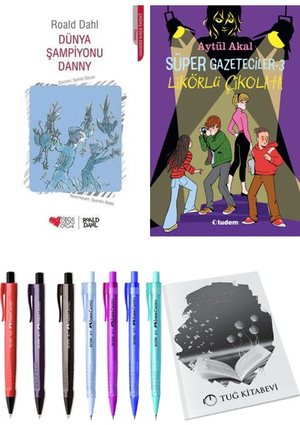 Süper Gazeteciler 3 Likörlü Çikolata ve Dünya Şampiyonu Danny 2'li Set - Kalem