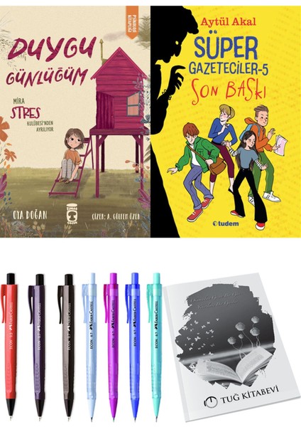 Süper Gazeteciler 5 Son Baskı ve Duygu Günlüğüm Mira Stres Kulübesi'nden Ayrılıyor 2'li Set - Kalem