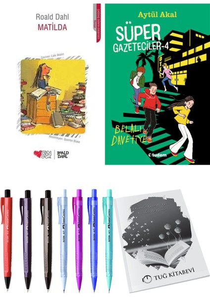 Süper Gazeteciler 4 Belalı Davetiye ve Matilda 2'li Set - Kalem