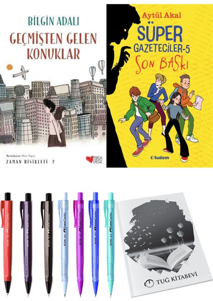 Süper Gazeteciler 5 Son Baskı ve Zaman Bisikleti 2 Geçmişten Gelen Konuklar 2'li Set - Kalem