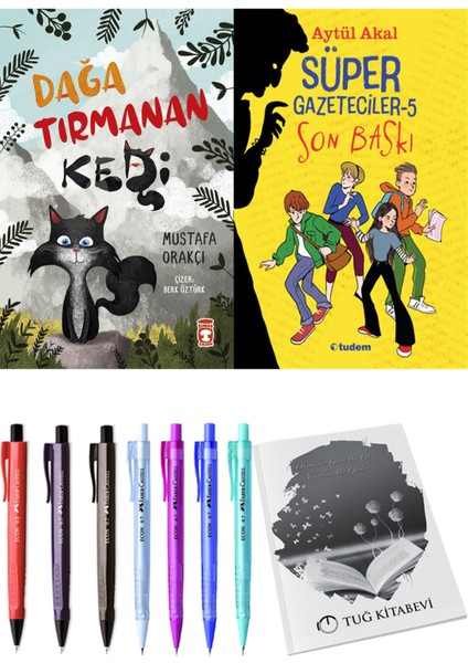 Süper Gazeteciler 5 Son Baskı ve Dağa Tırmanan Kedi 2'li Set - Kalem