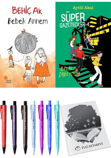 Süper Gazeteciler 4 Belalı Davetiye ve Bebek Annem 2'li Set - Kalem