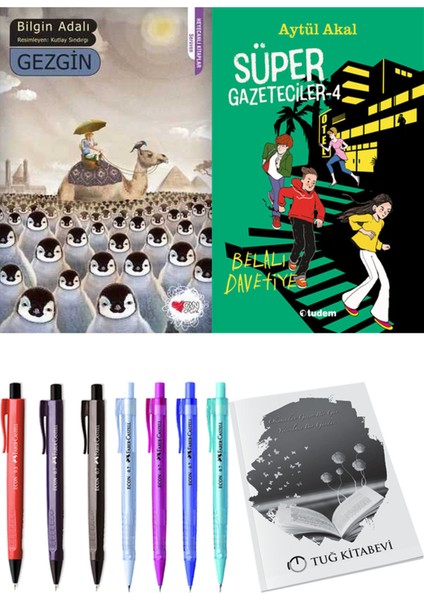 Süper Gazeteciler 4 Belalı Davetiye ve Gezgin 2'li Set - Kalem