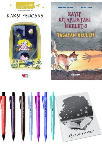 Kayıp Kitaplıktaki Iskelet 2 Yaşayan Ölüler ve Karşı Pencere 2'li Set - Kalem
