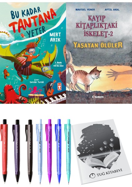 Kayıp Kitaplıktaki Iskelet 2 Yaşayan Ölüler ve Bu Kadar Tantana Yeter 2'li Set - Kalem