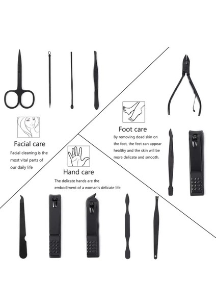 Manikür Pedikür Seti 13 Parça Yüz El Ayak Profesyonel Full Set fırsatları