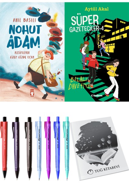 Süper Gazeteciler 4 Belalı Davetiye ve Nohut Adam 2'li Set - Kalem