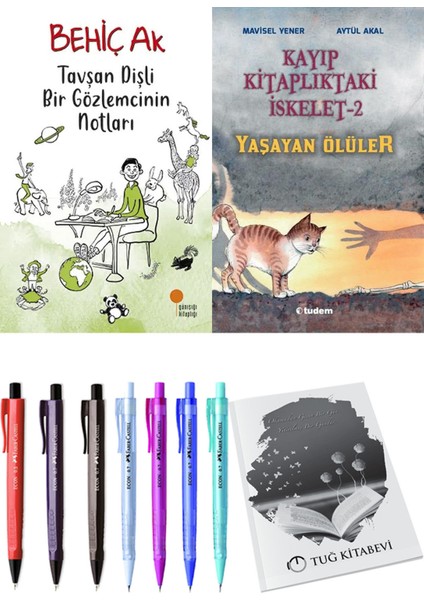 Kayıp Kitaplıktaki Iskelet 2 Yaşayan Ölüler ve Tavşan Dişli Bir Gözlemcinin Notları 2'li Set - Kalem