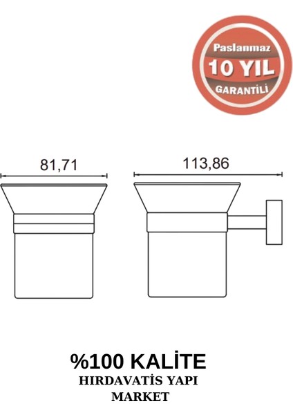 Paslanmaz Pirinç Zirve Fırçalık