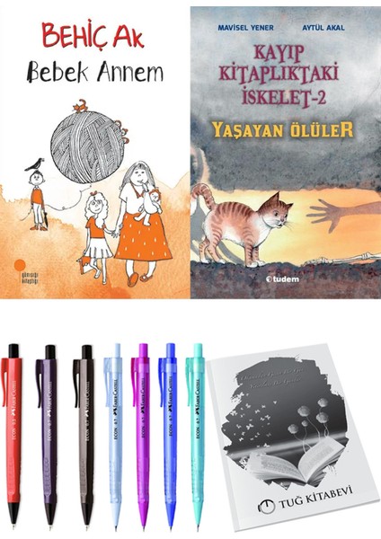 Kayıp Kitaplıktaki Iskelet 2 Yaşayan Ölüler ve Bebek Annem 2'li Set - Kalem