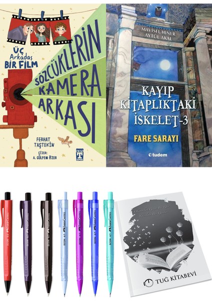 Kayıp Kitaplıktaki Iskelet 3 Fare Sarayı ve Sözcüklerin Kamera Arkası 2'li Set - Kalem