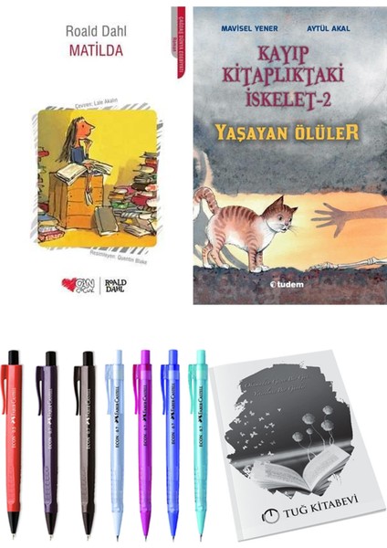 Kayıp Kitaplıktaki Iskelet 2 Yaşayan Ölüler ve Matilda 2'li Set - Kalem