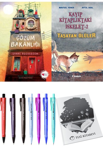 Kayıp Kitaplıktaki Iskelet 2 Yaşayan Ölüler ve Çözüm Bakanlığı 2'li Set - Kalem