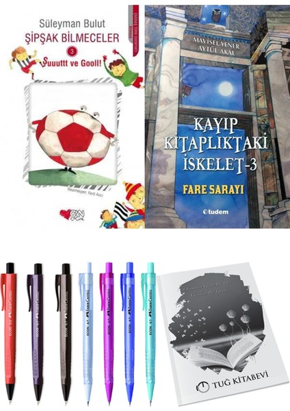 Kayıp Kitaplıktaki Iskelet 3 Fare Sarayı ve Şipşak Bilmeceler 3 2'li Set - Kalem