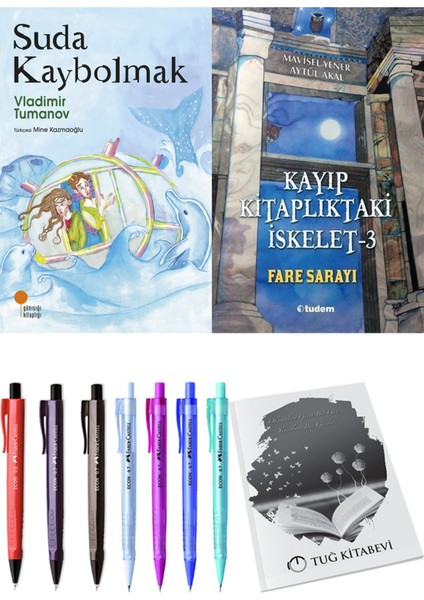 Kayıp Kitaplıktaki Iskelet 3 Fare Sarayı ve Suda Kaybolmak 2'li Set - Kalem