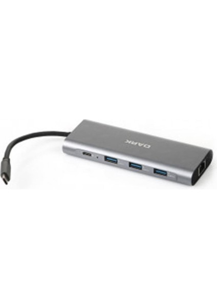 Dk U31X36 USB 3.1 Type C 9 In 1 Ethernet - HDMI - Tf Sd Kart Okuyucu - USB 3.0 - Hub