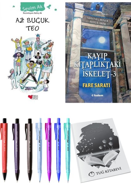 Kayıp Kitaplıktaki Iskelet 3 Fare Sarayı ve Az Buçuk Teo 2'li Set - Kalem