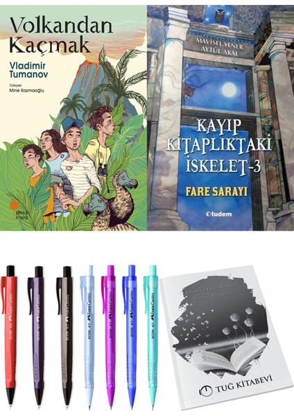 Kayıp Kitaplıktaki Iskelet 3 Fare Sarayı ve Volkandan Kaçmak 2'li Set - Kalem