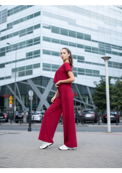 Kadın Bordo Yoga Pantolonu modelleri
